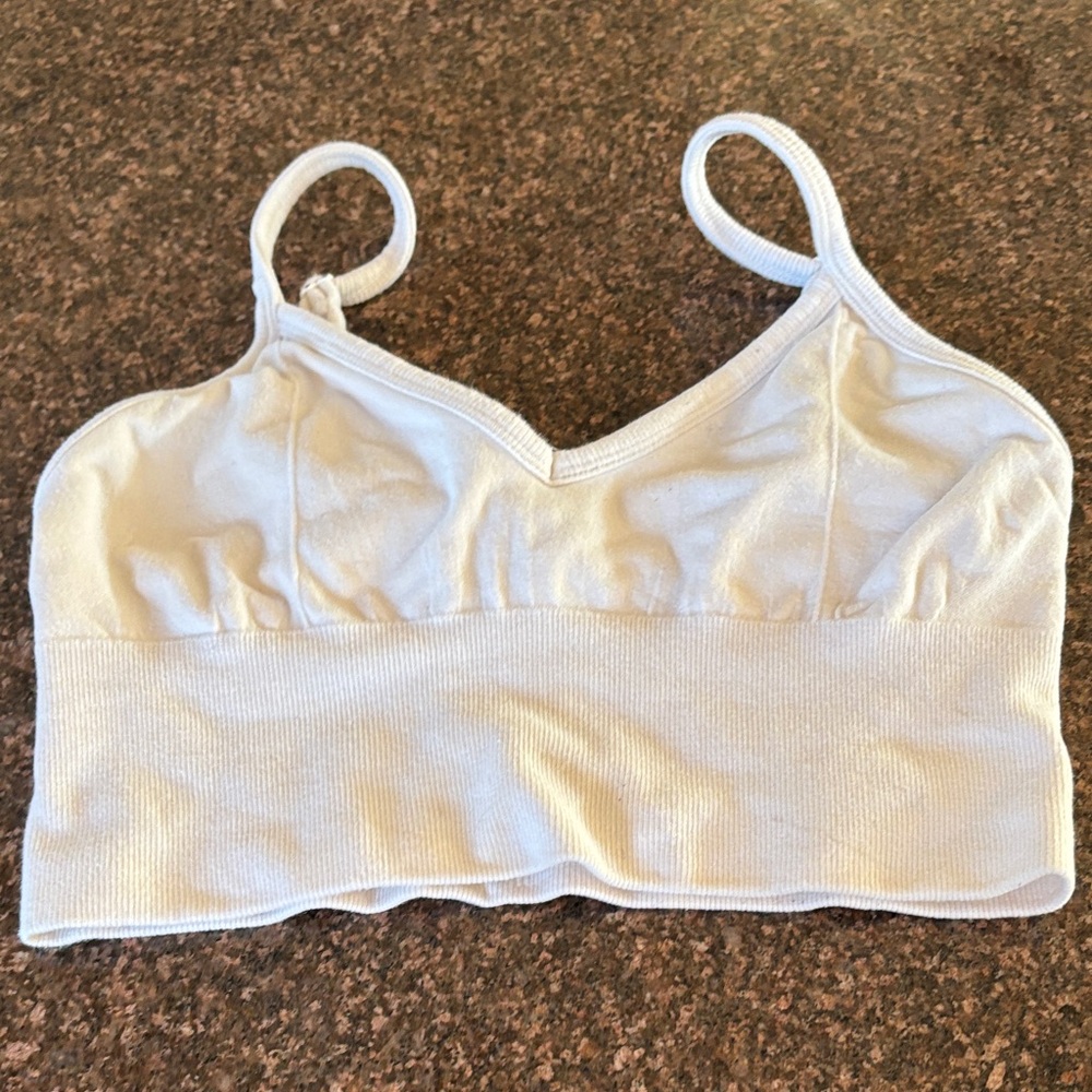 ALO Yoga Ladies White Ribbed Tank Top-XS